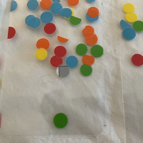 9"  LAMINATED BOOKMARKS Set Of  Five Colorful Confetti Ribbon Top - Picture 2 of 6